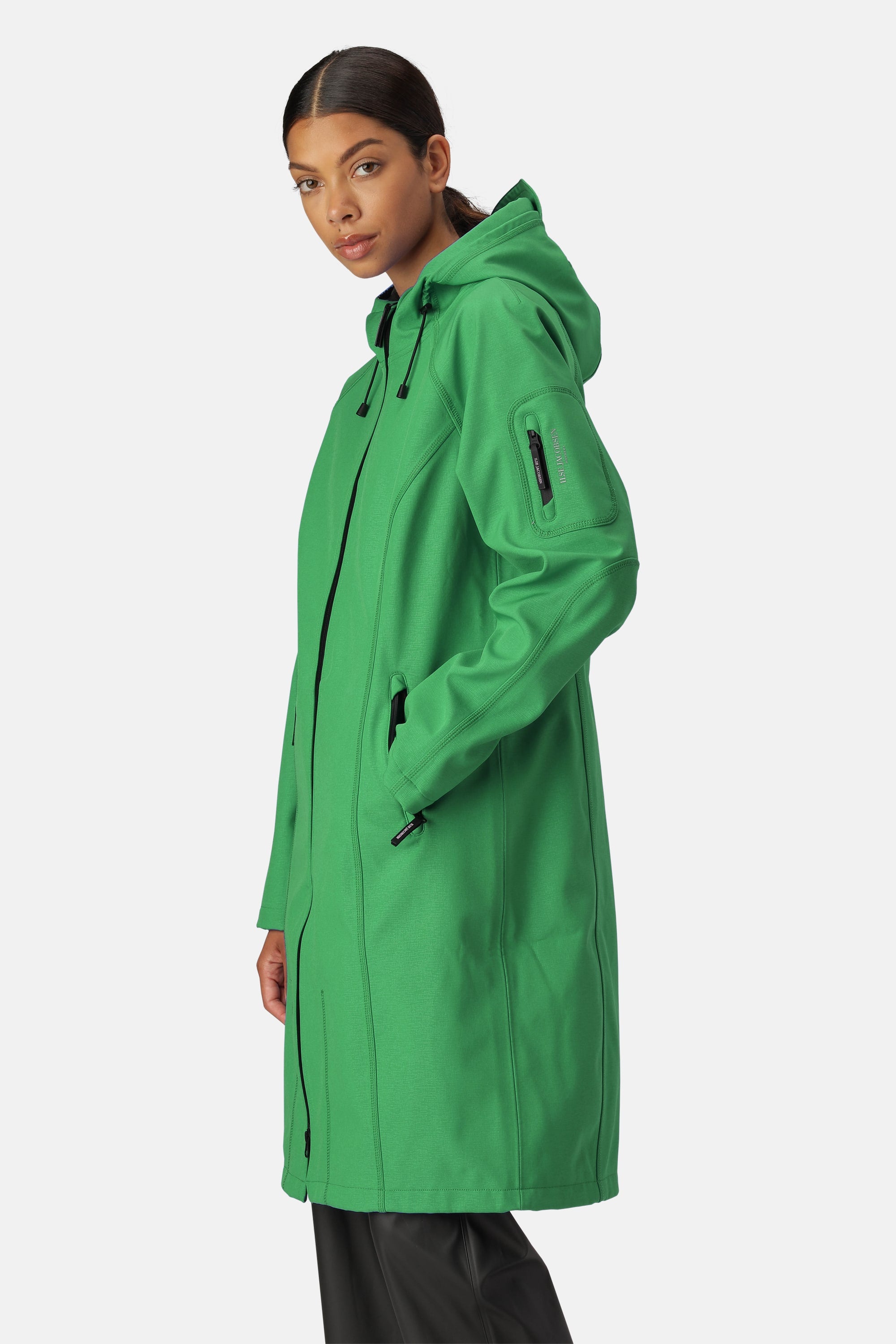 Long Softshell Raincoat - Evergreen